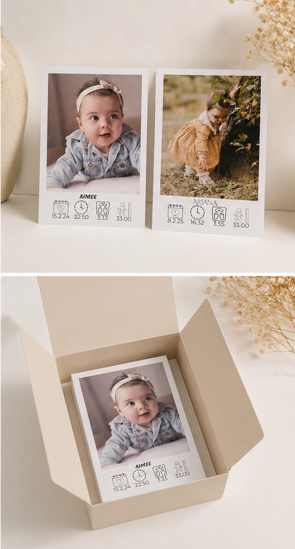Custom Baby Memory Photo Card – Personalized Keepsake